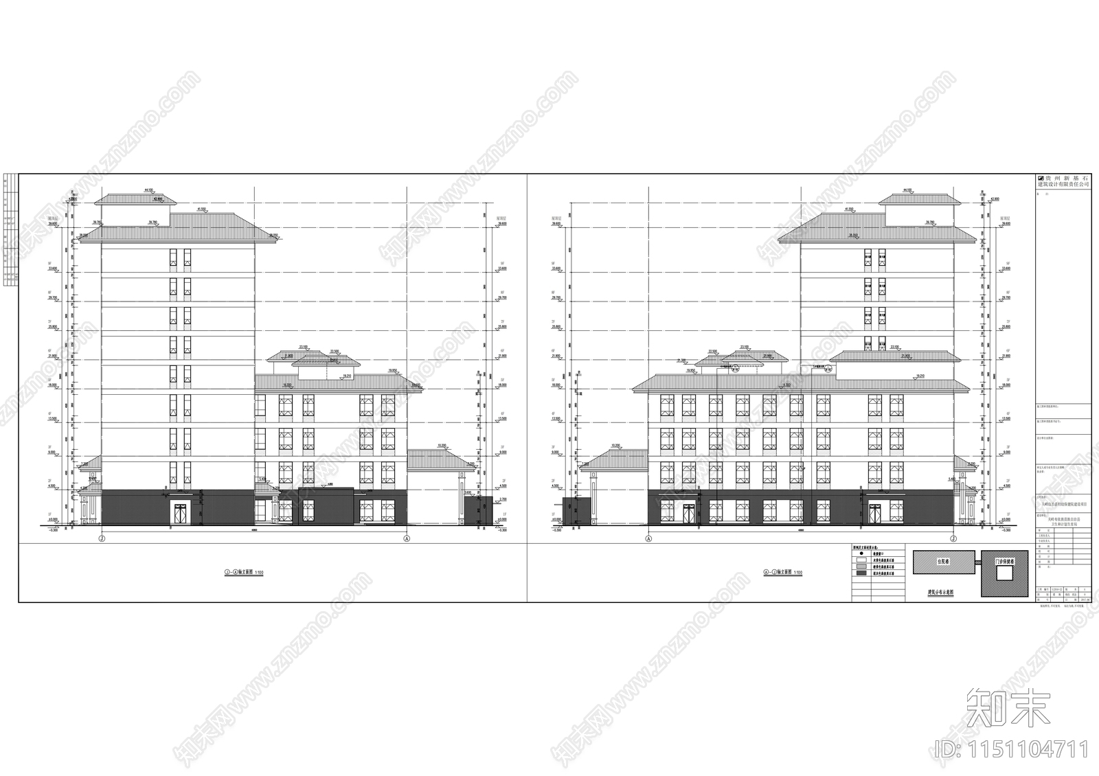 妇幼保健院建筑图纸cad施工图下载【ID:1151104711】