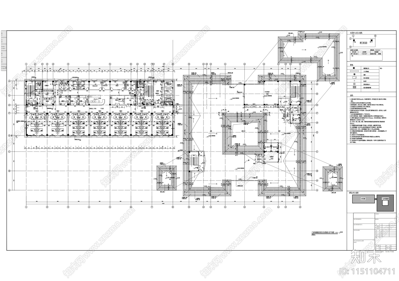 妇幼保健院建筑图纸cad施工图下载【ID:1151104711】