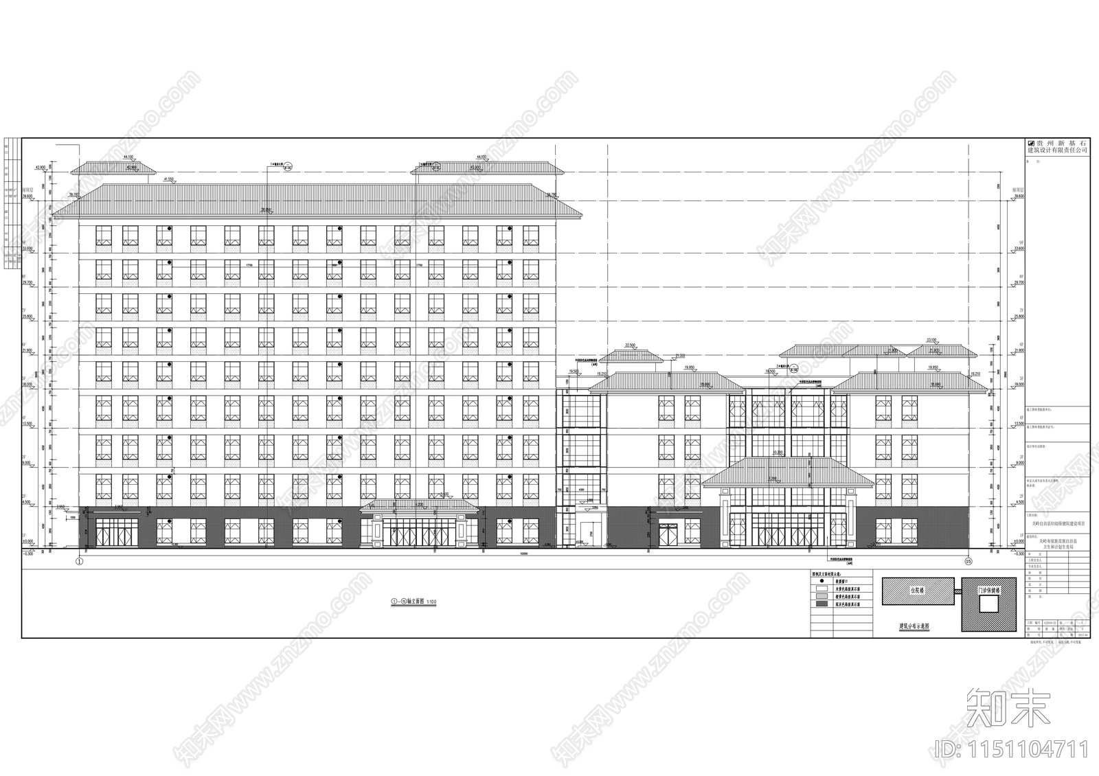 妇幼保健院建筑图纸cad施工图下载【ID:1151104711】