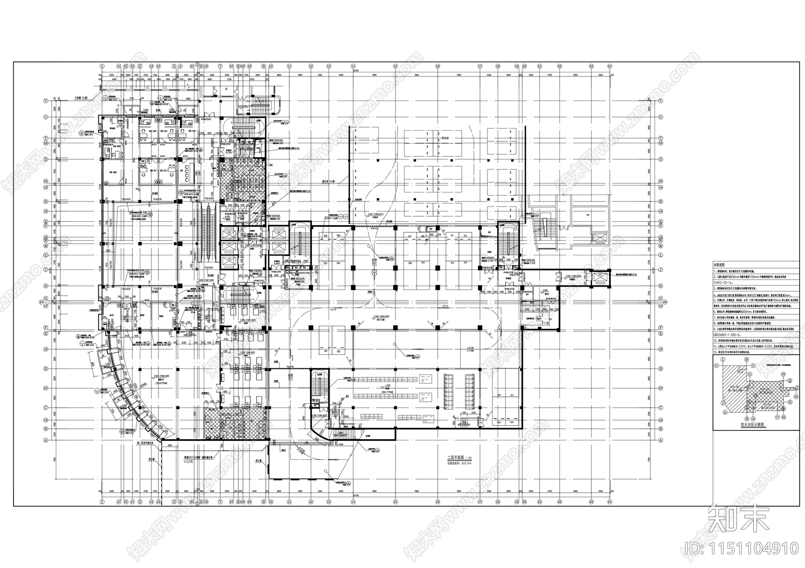 骨科综合楼建筑cad施工图下载【ID:1151104910】