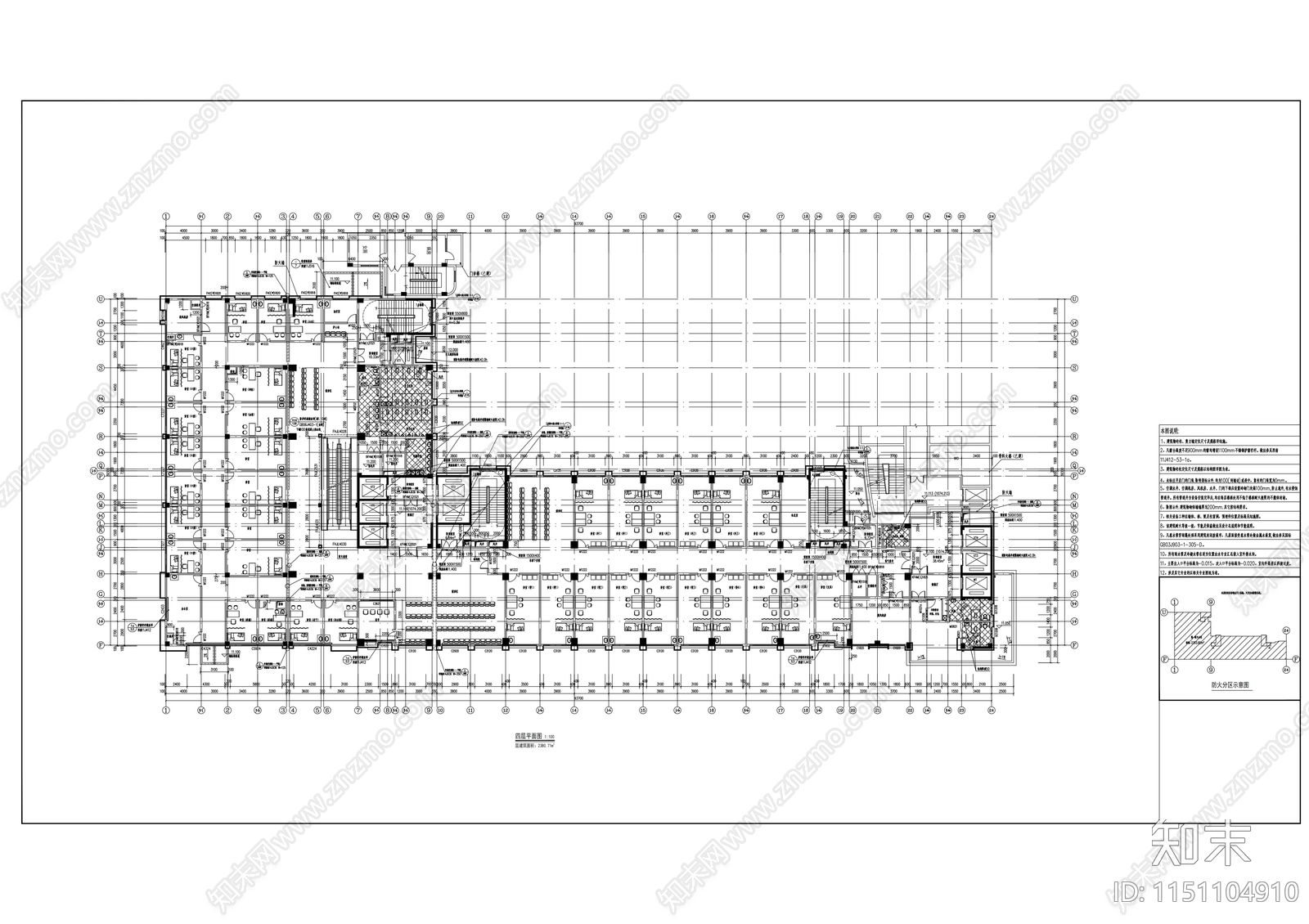 骨科综合楼建筑cad施工图下载【ID:1151104910】