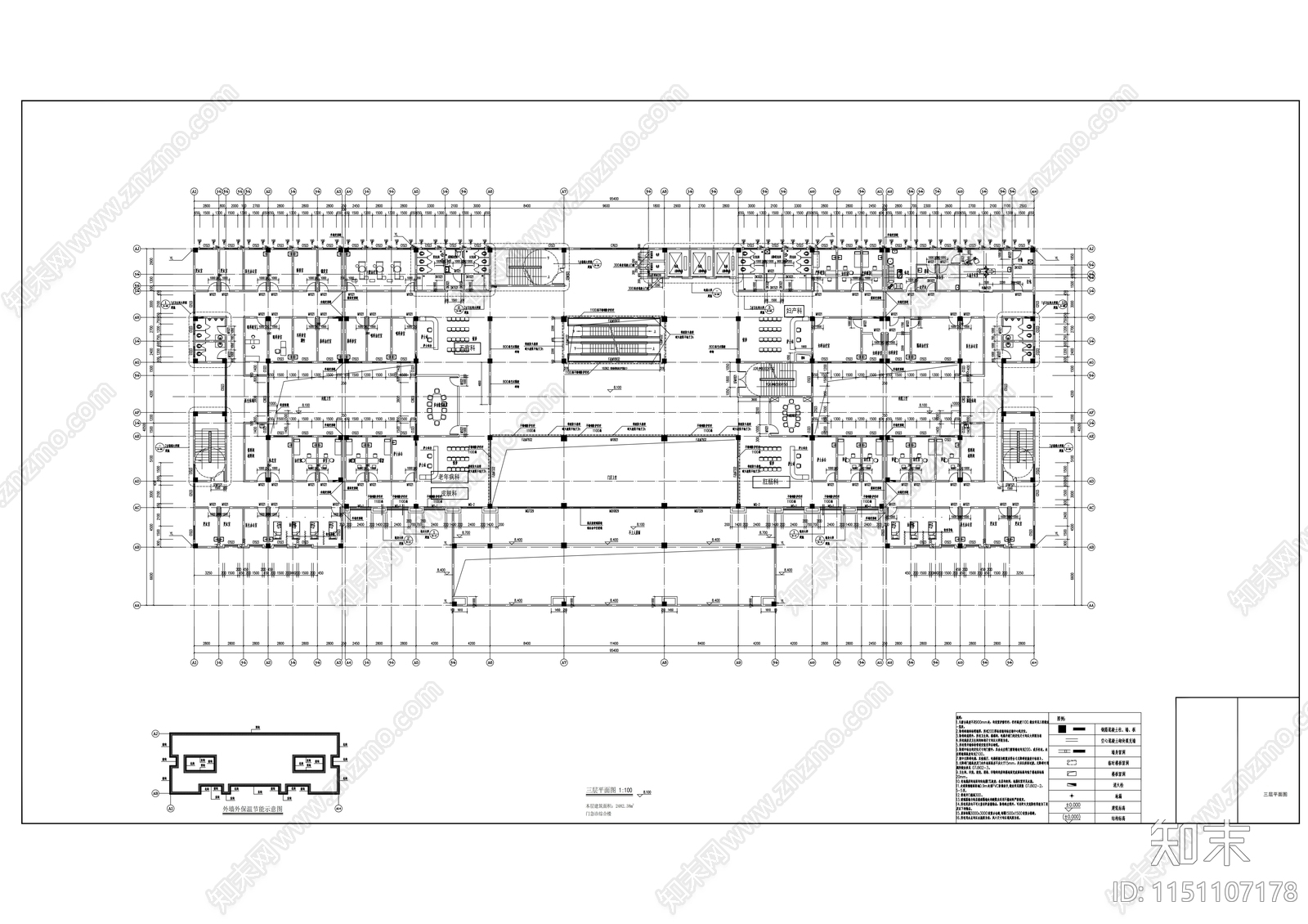 人民医院分院门诊楼建筑cad施工图下载【ID:1151107178】