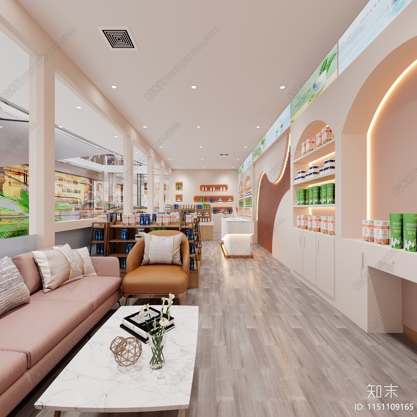 现代美容SPA店3D模型下载【ID:1151109165】