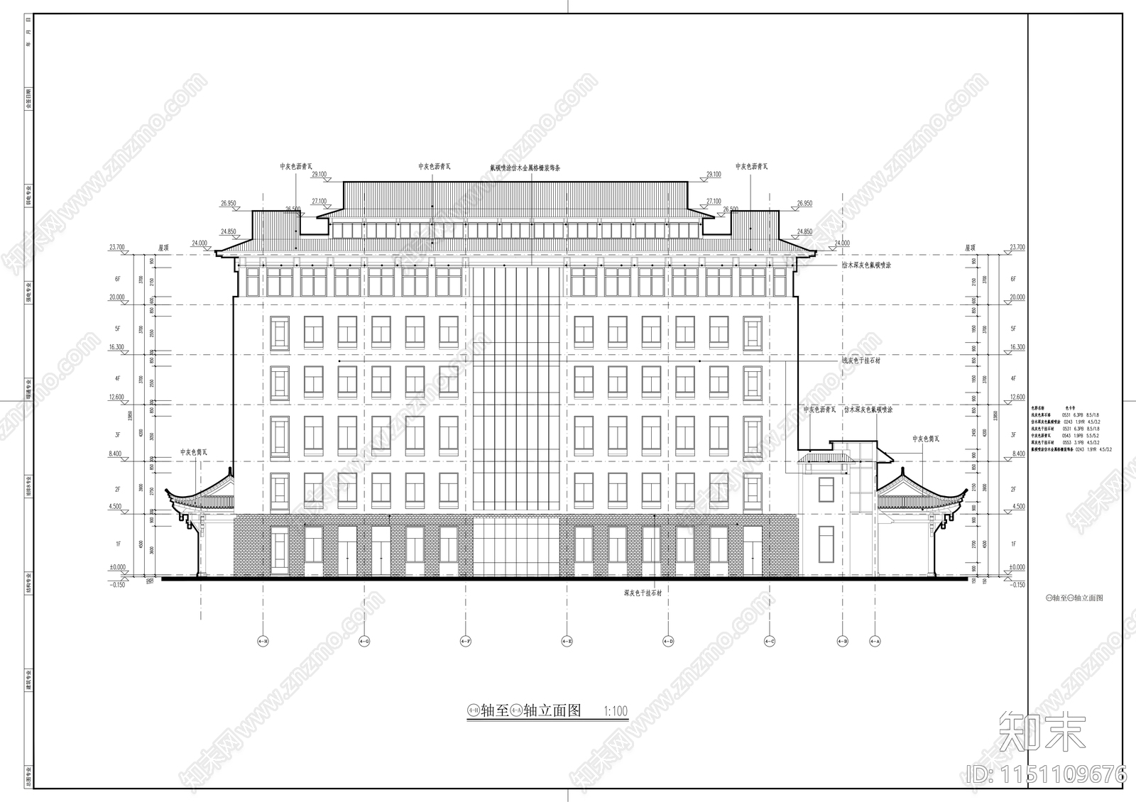 医院康复楼cad施工图下载【ID:1151109676】