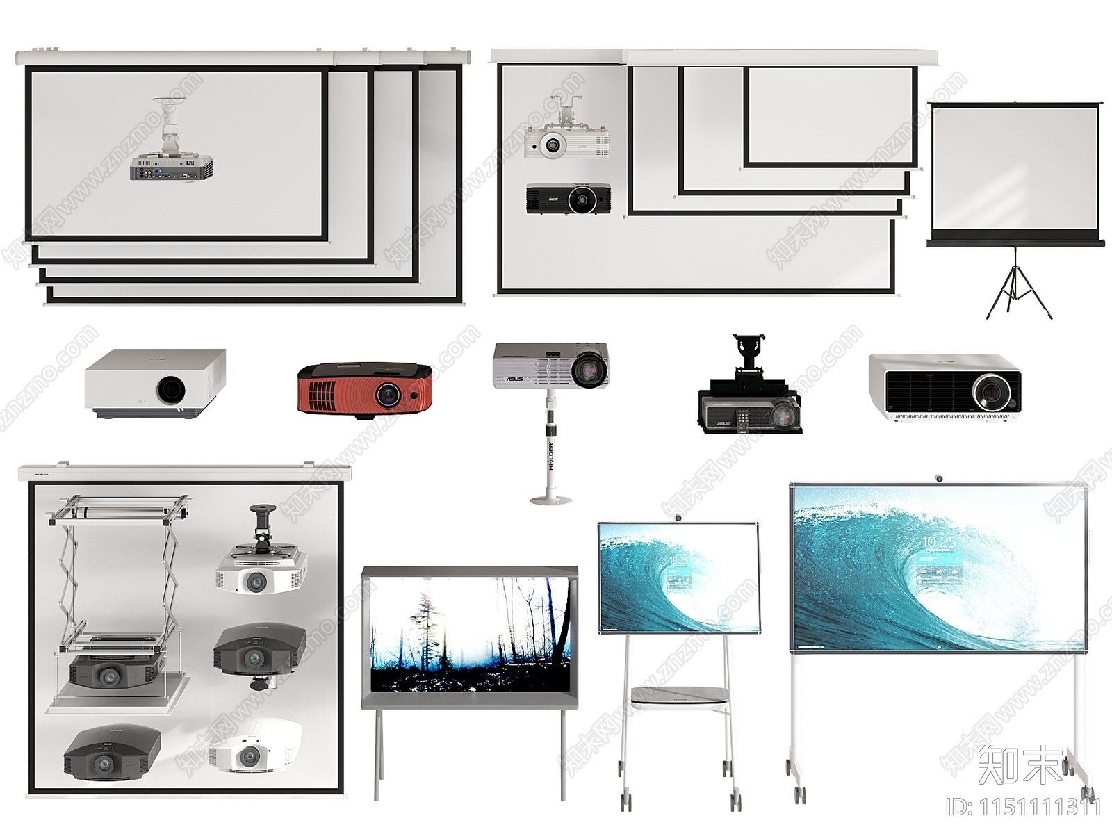投影设备3D模型下载【ID:1151111311】