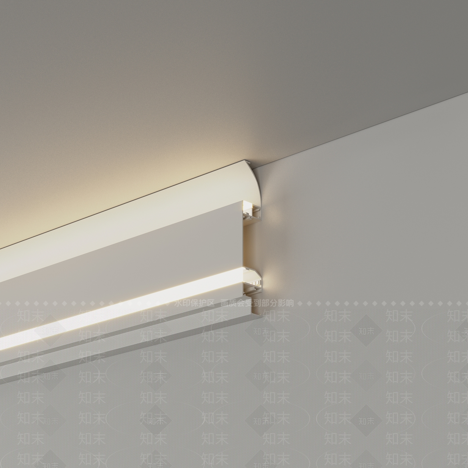 现代天花灯槽3D模型下载【ID:1151122767】
