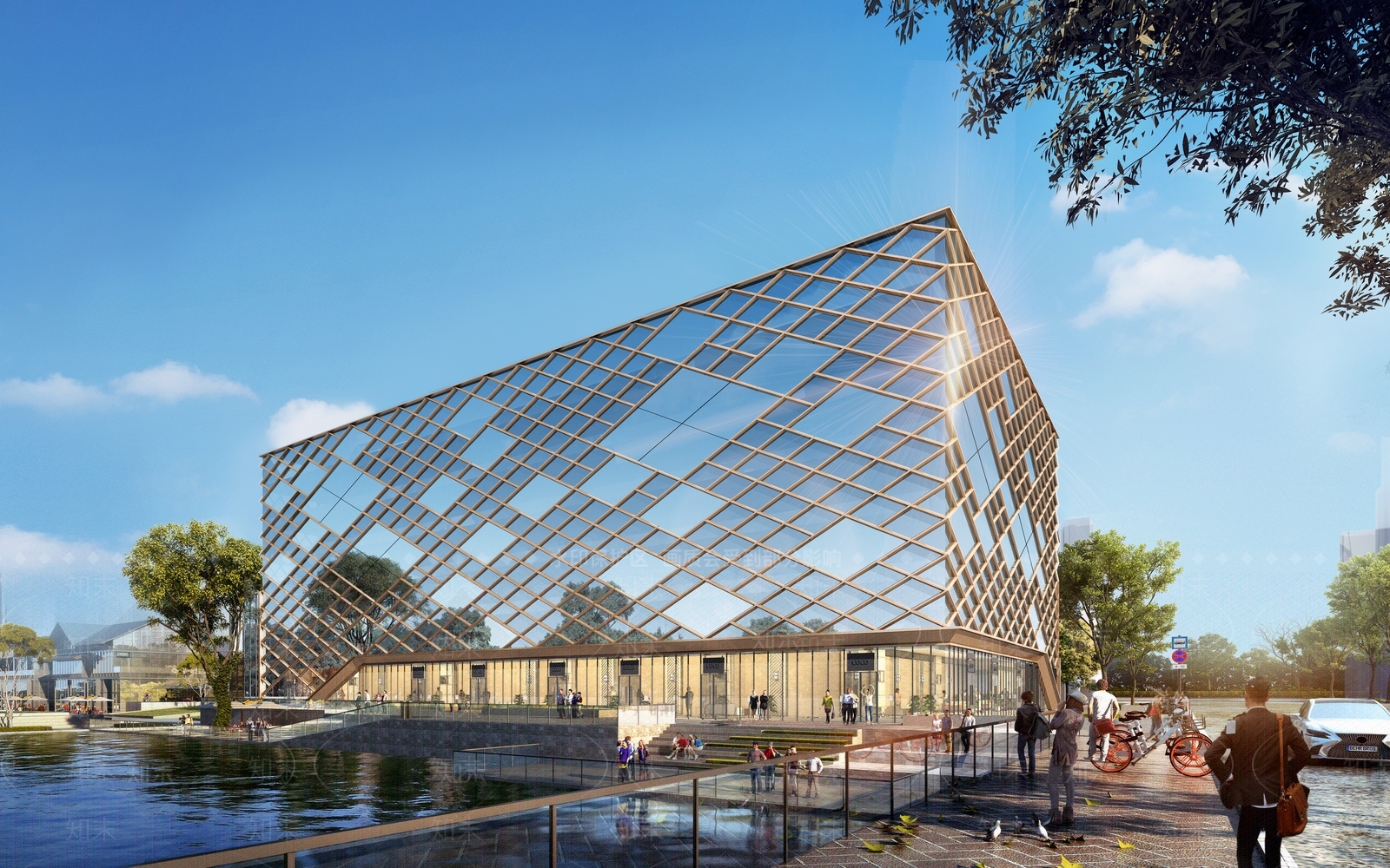 现代商业办公综合体建筑SU模型下载【ID:1151126612】