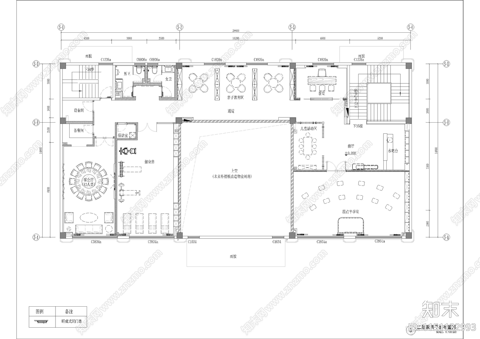 多功能会所cad施工图下载【ID:1151132993】