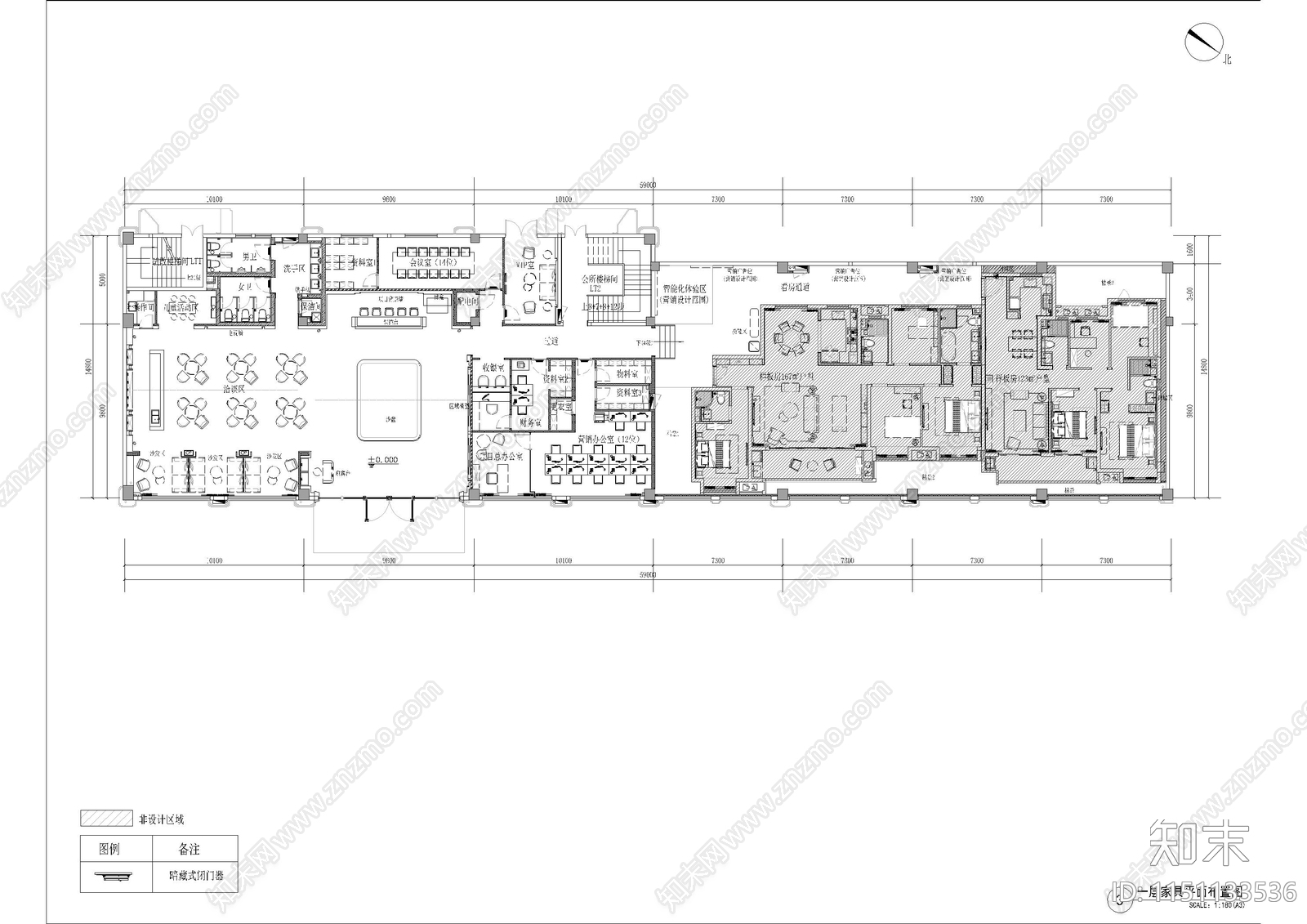 中骏晋江东石售楼处cad施工图下载【ID:1151133536】