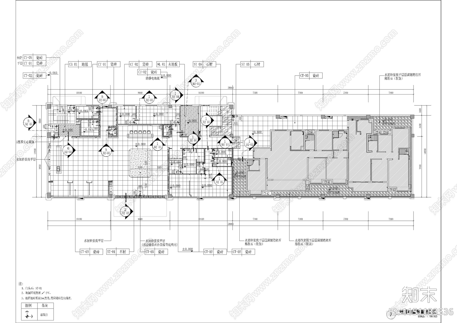 中骏晋江东石售楼处cad施工图下载【ID:1151133536】