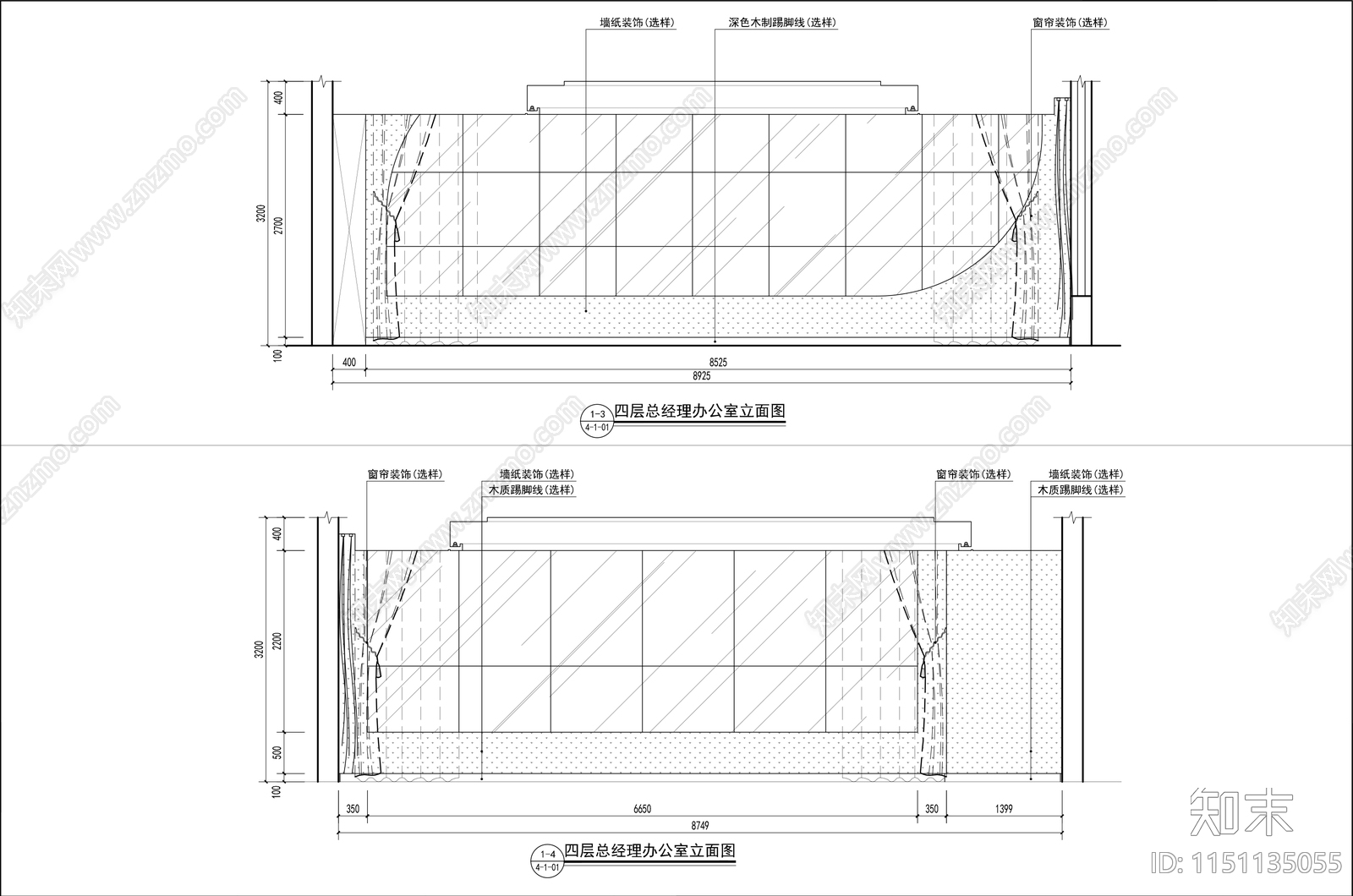 董事长cad施工图下载【ID:1151135055】