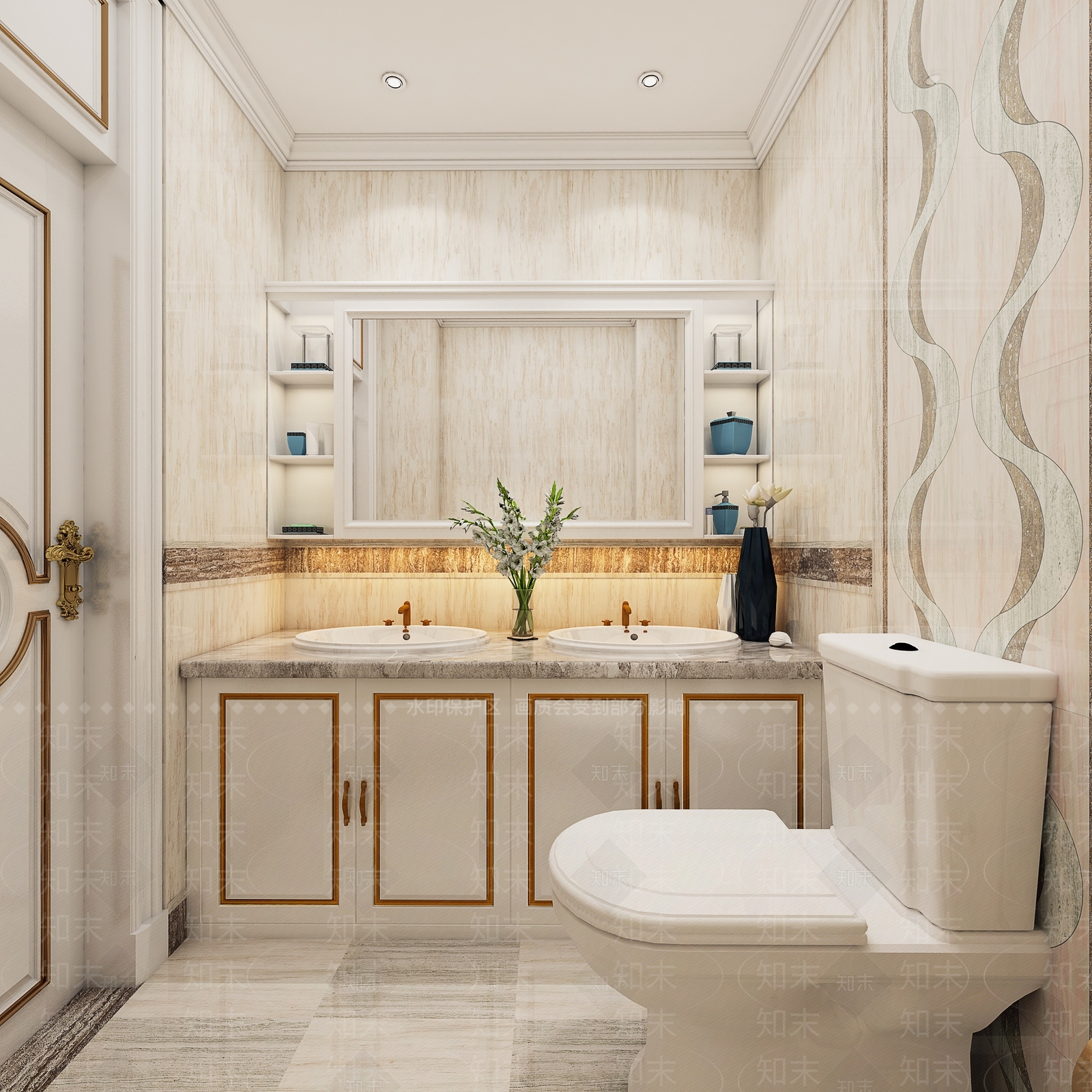 欧式古典卫生间3D模型下载【ID:1151136215】