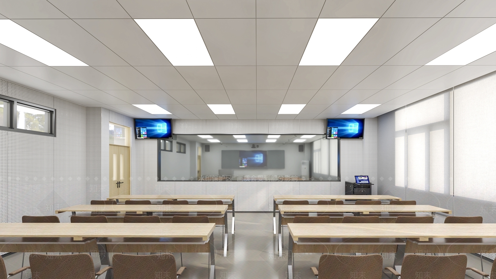 现代学校录播教室SU模型下载【ID:1151139598】