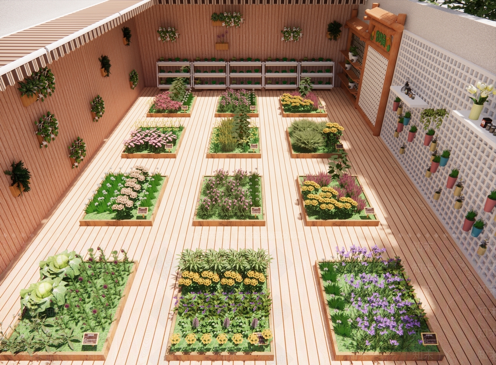 现代幼儿园种植区SU模型下载【ID:1151143865】