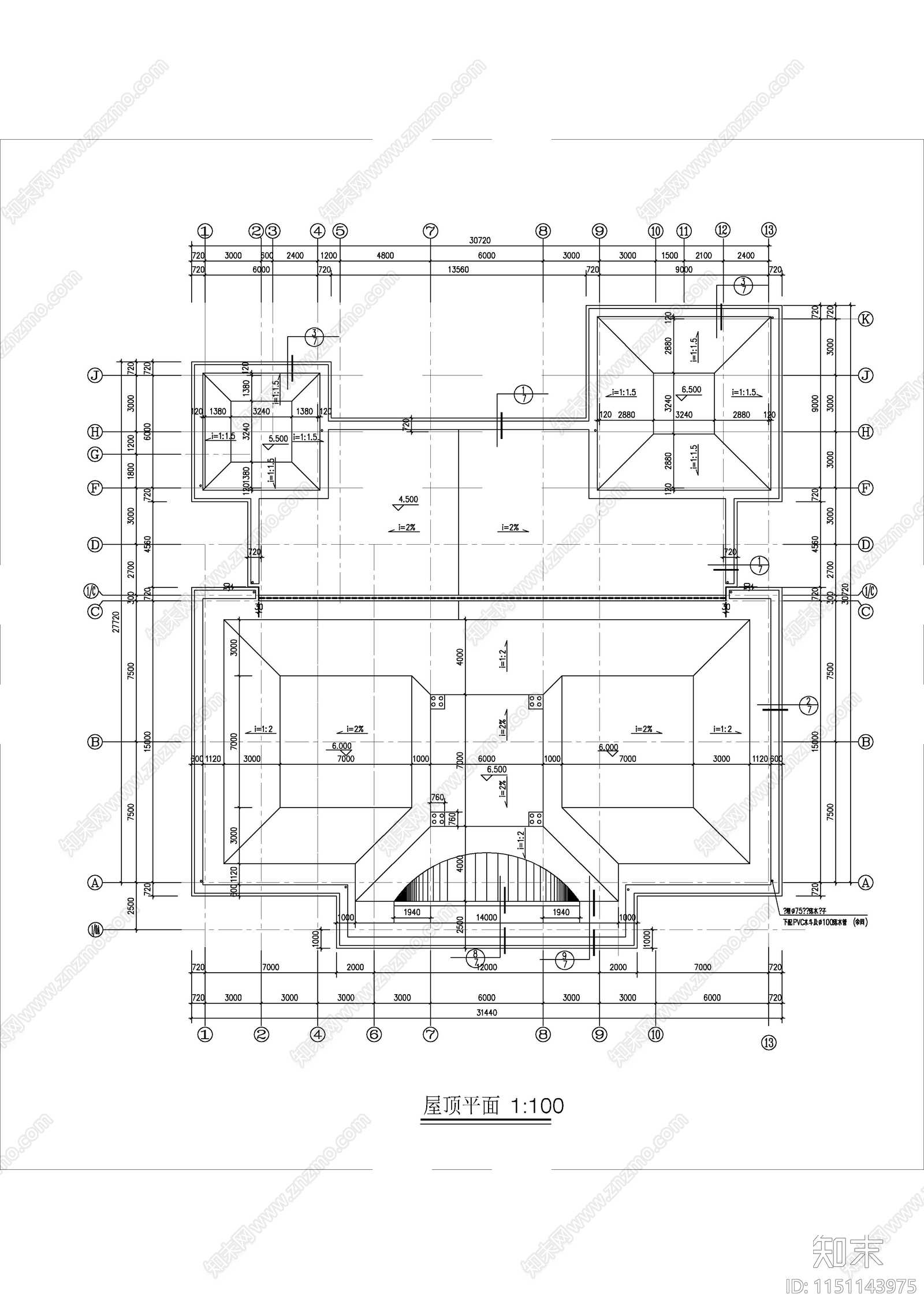 欧式风格一层食堂建筑cad施工图下载【ID:1151143975】