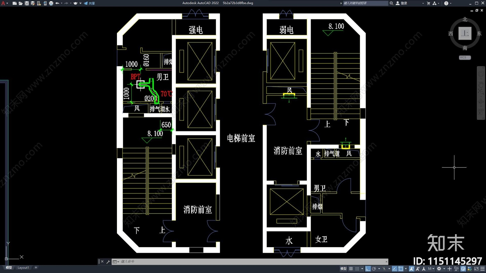 西餐厅cad施工图下载【ID:1151145297】