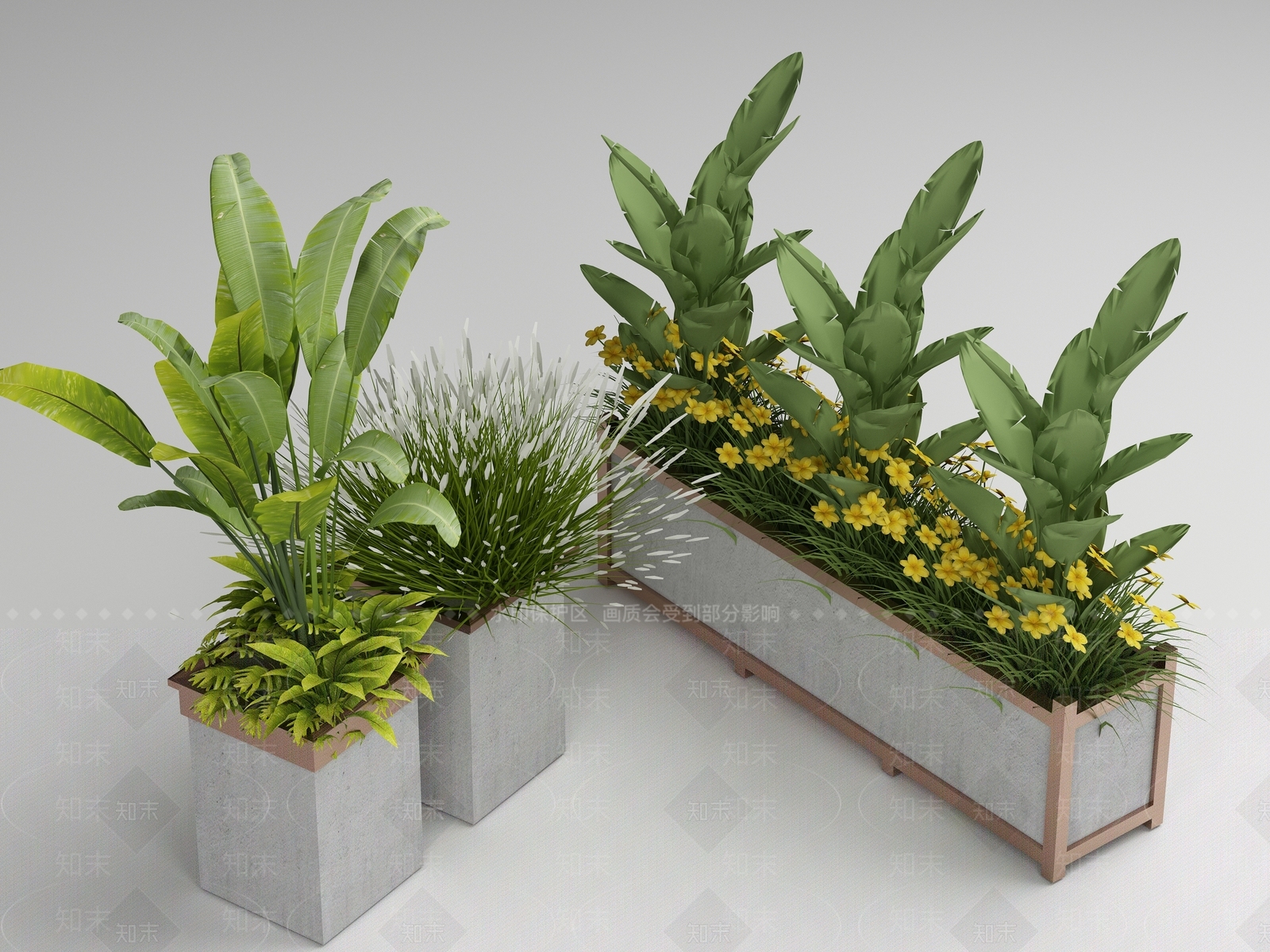 现代花箱3D模型下载【ID:1151148300】