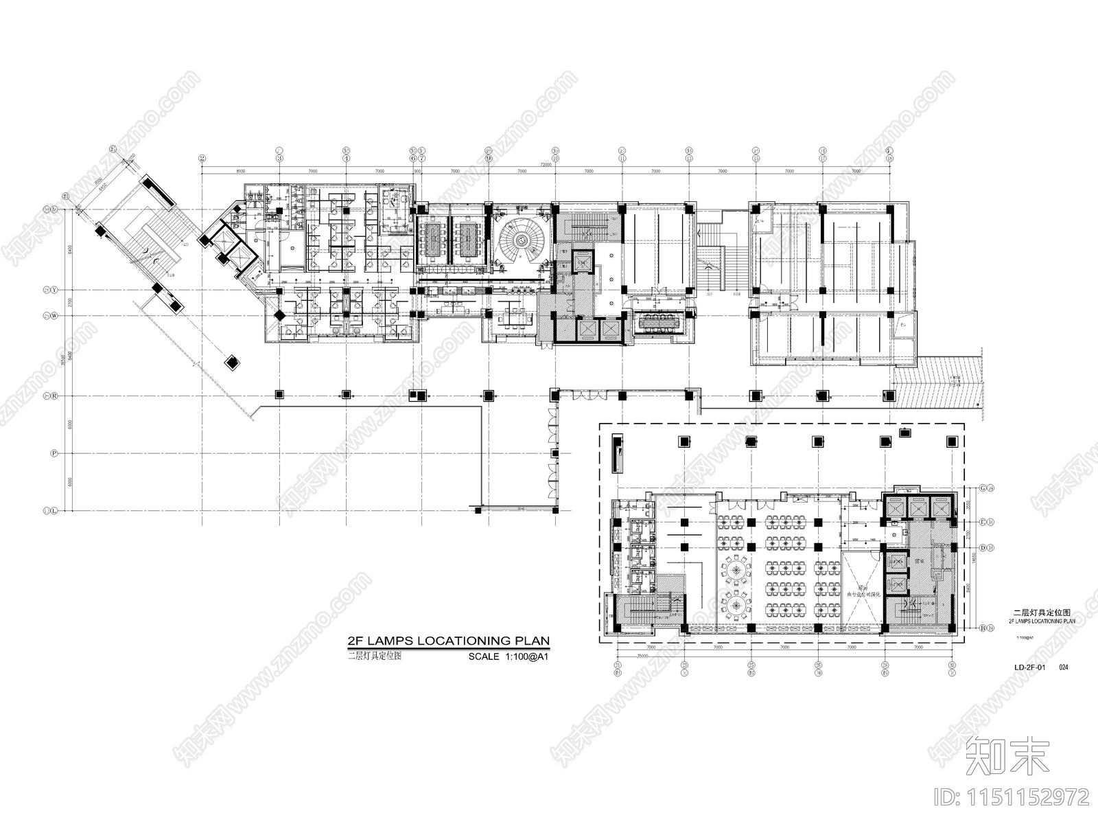 2024精品办公空间cad施工图下载【ID:1151152972】