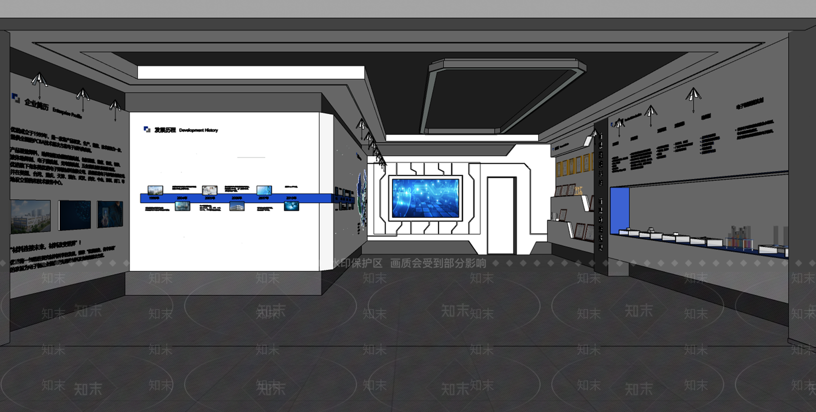 现代科技展厅SU模型下载【ID:1151153040】