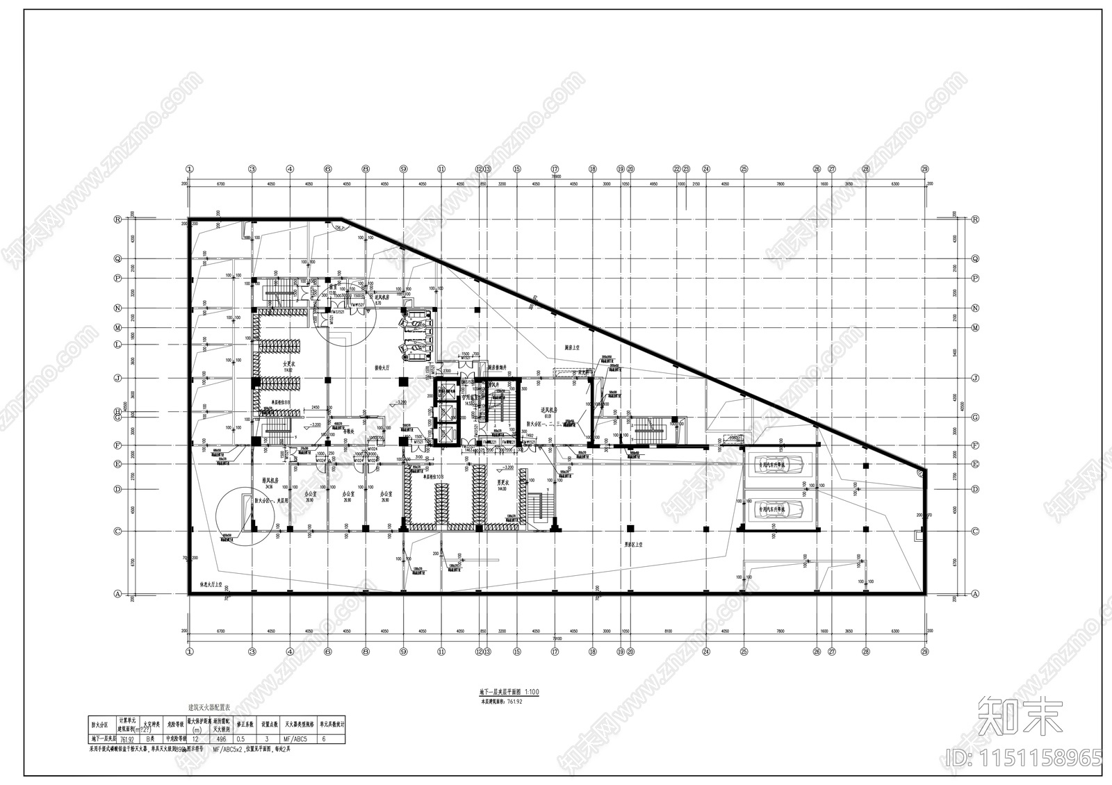 9层现代风格商务酒店建筑设计cad施工图下载【ID:1151158965】