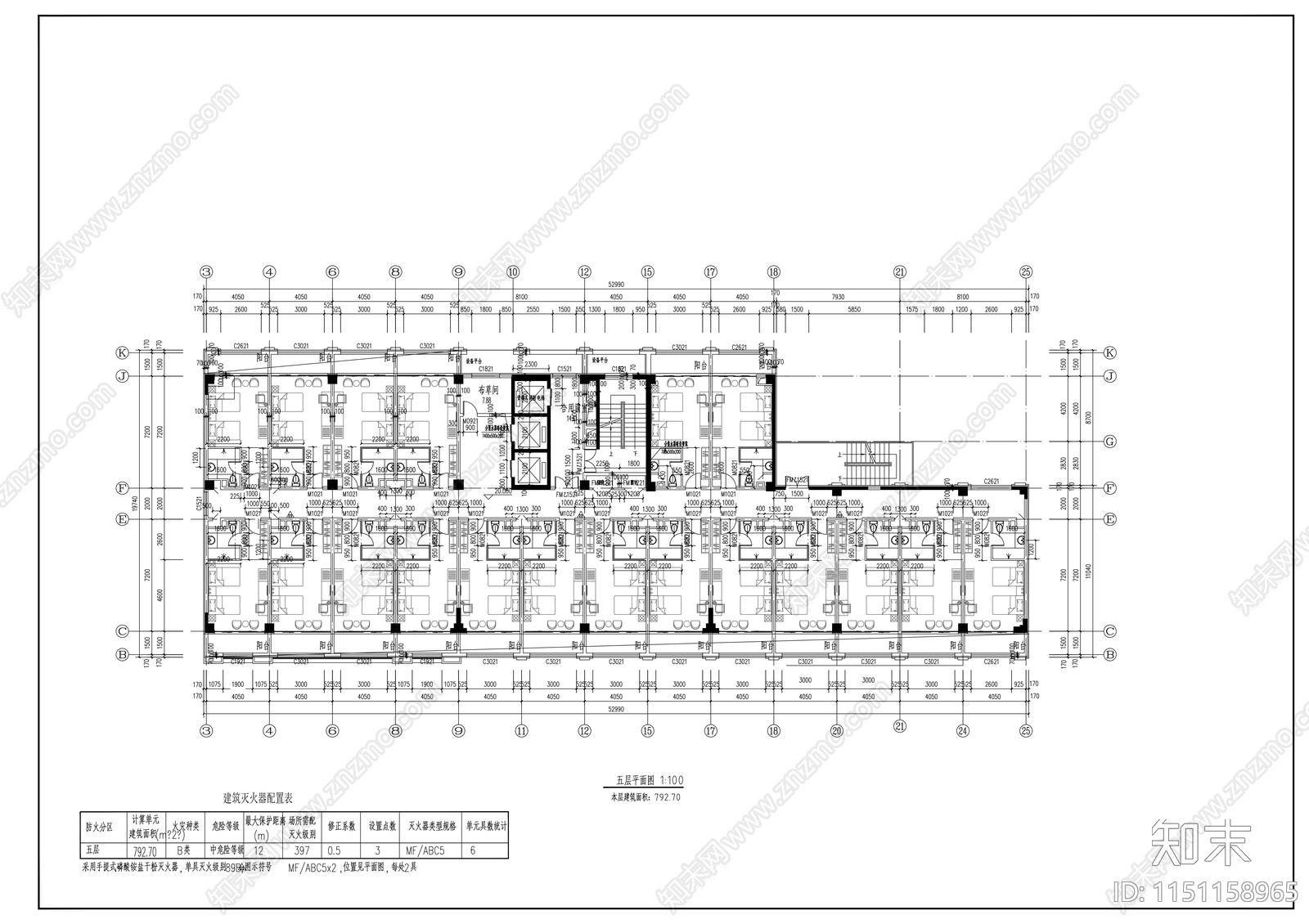 9层现代风格商务酒店建筑设计cad施工图下载【ID:1151158965】