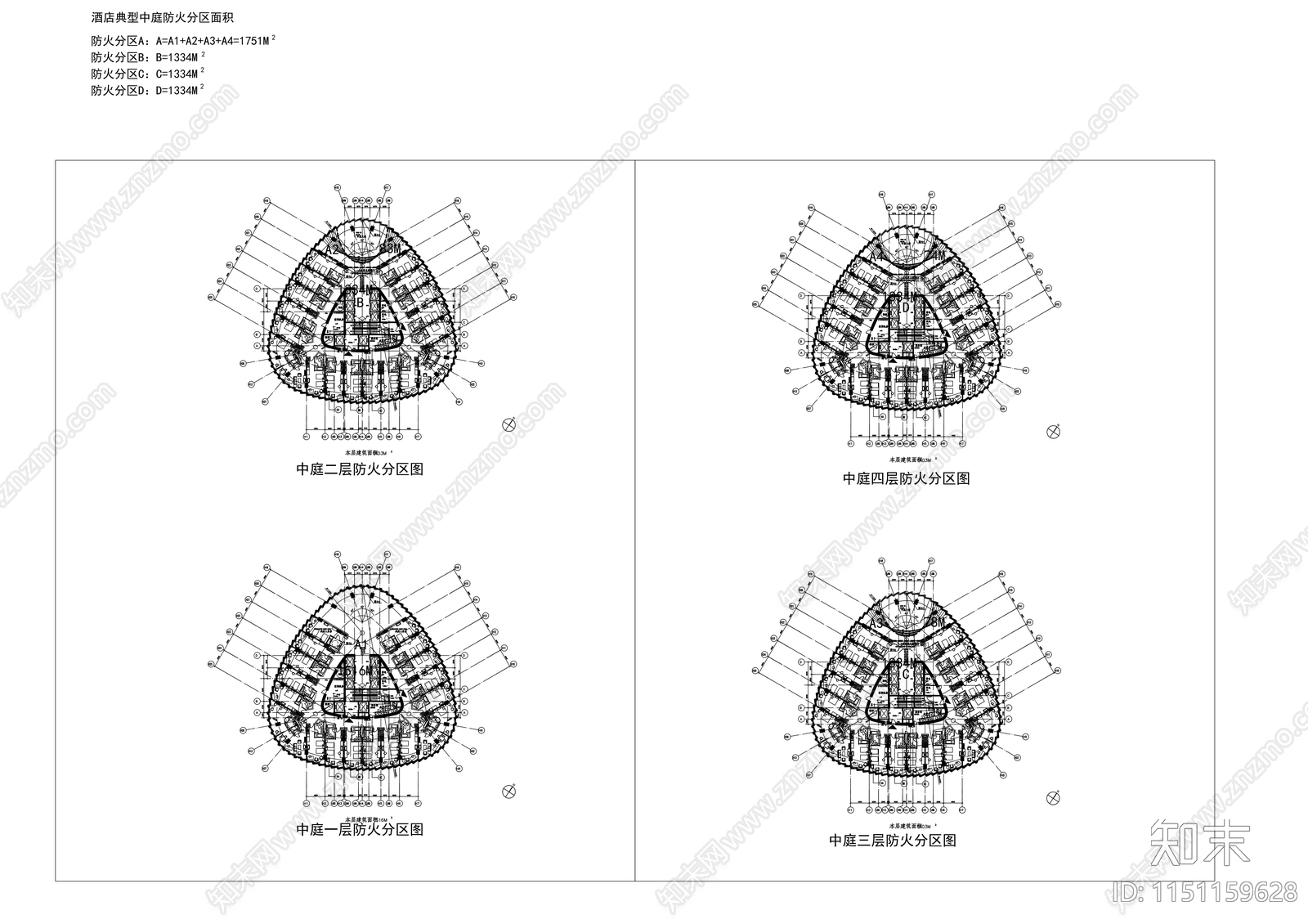 33层现代风格酒店建筑cad施工图下载【ID:1151159628】