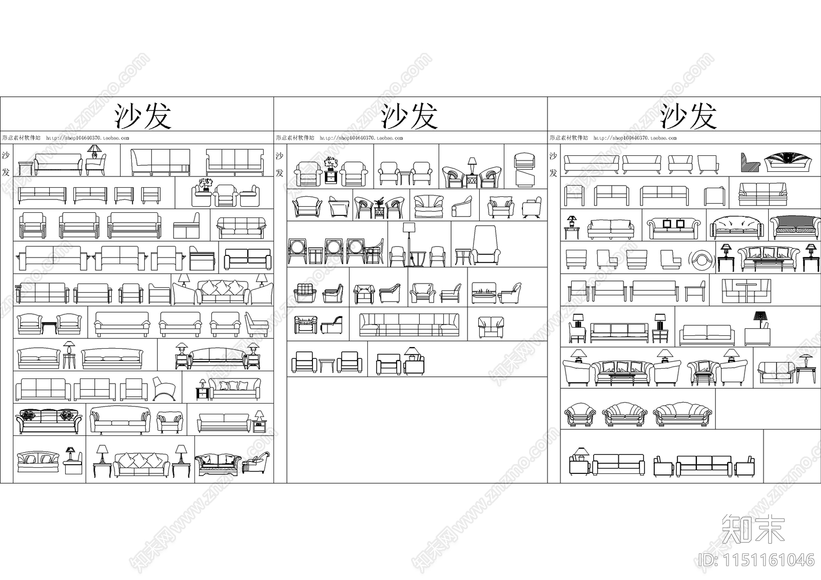 家装工装综合立面图库cad施工图下载【ID:1151161046】