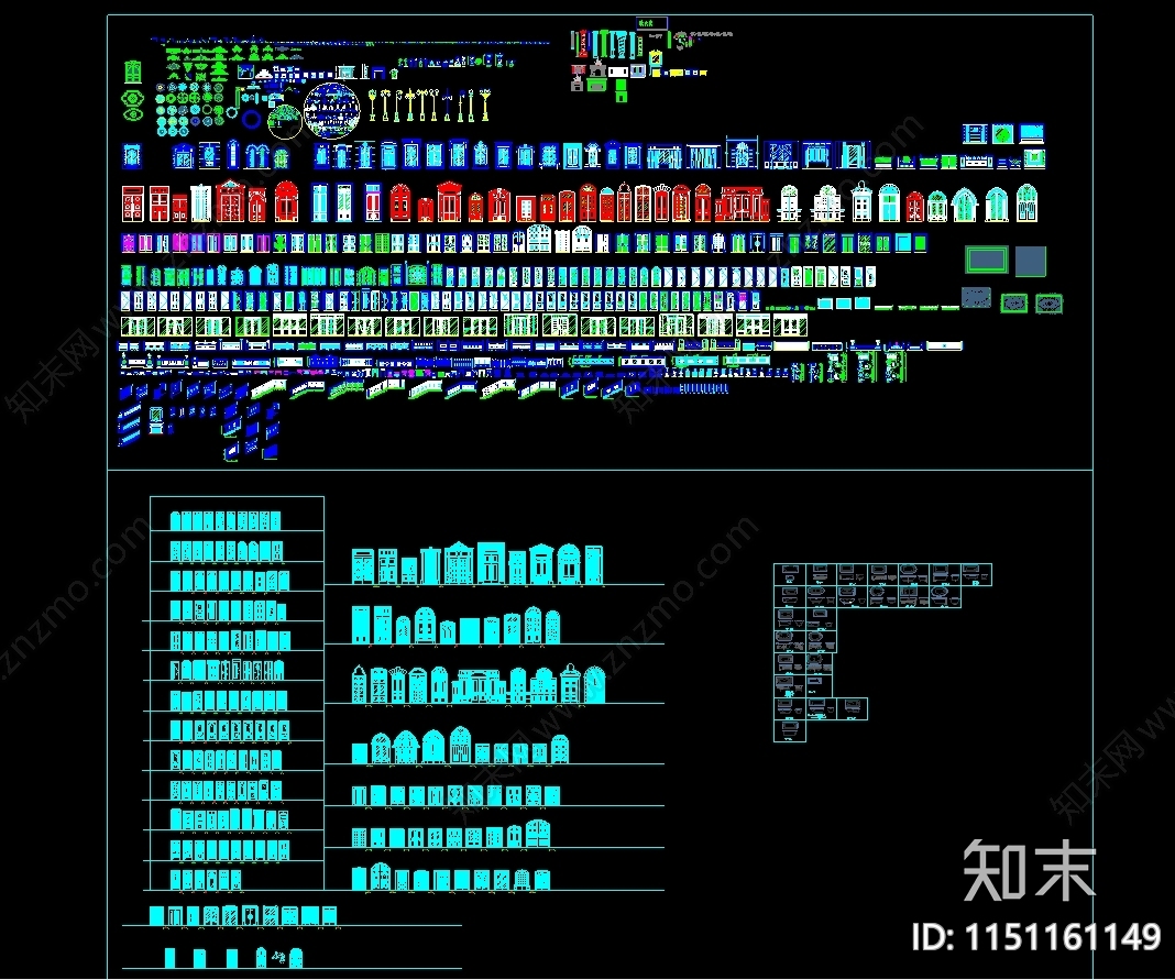 经典欧式家居综合家具cad施工图下载【ID:1151161149】