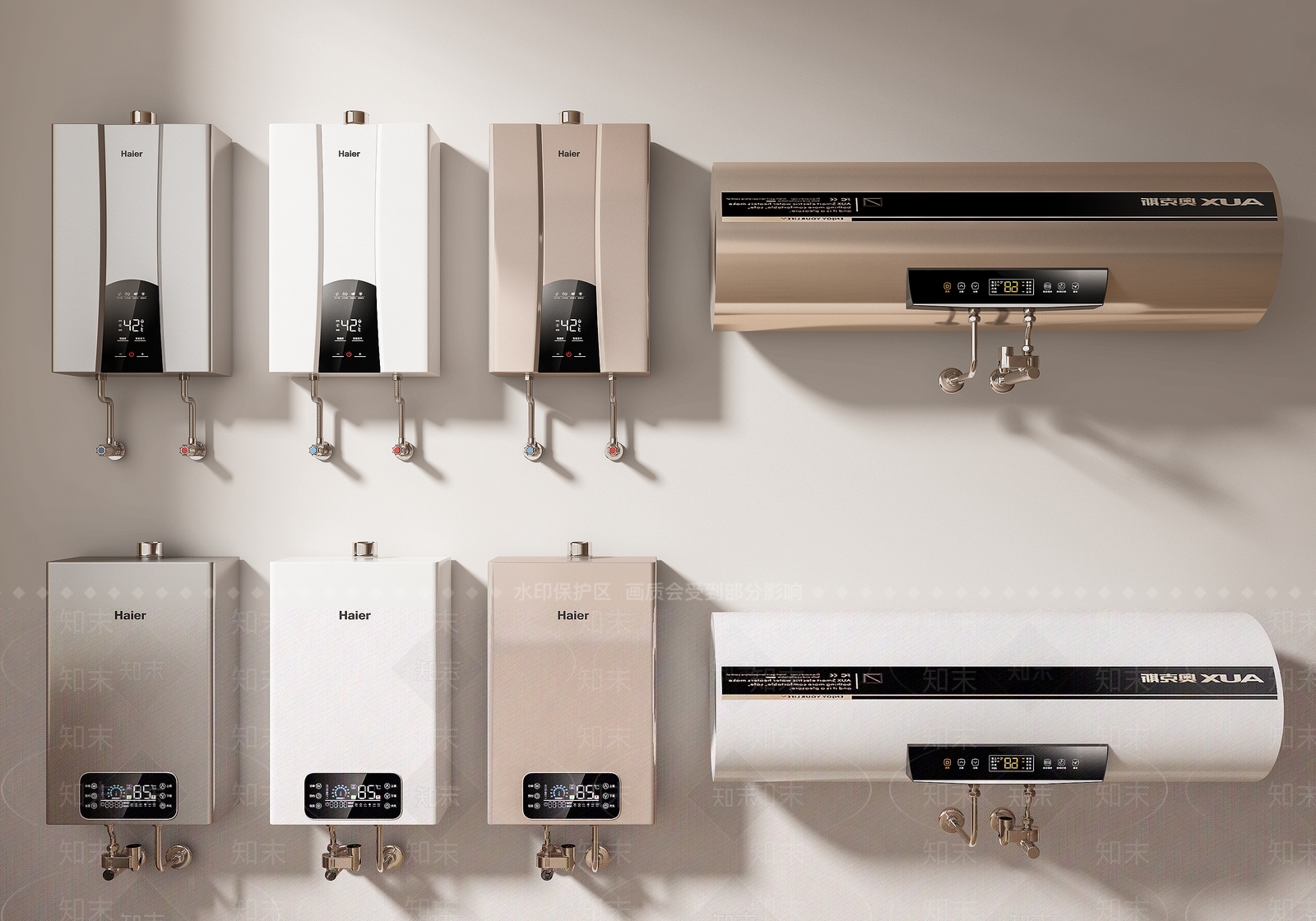 燃气热水器SU模型下载【ID:1151162042】