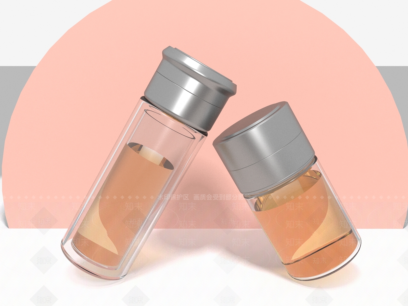 玻璃双层保温杯3D模型下载【ID:1151172450】