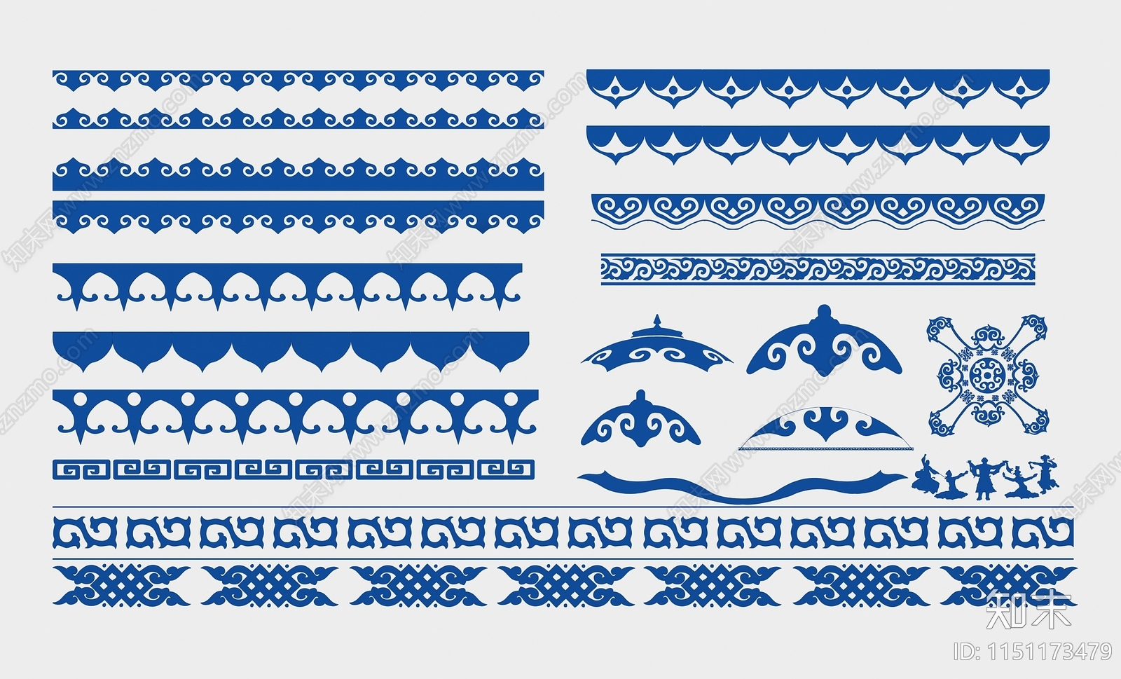 中式蒙古族民族图案SU模型下载【ID:1151173479】