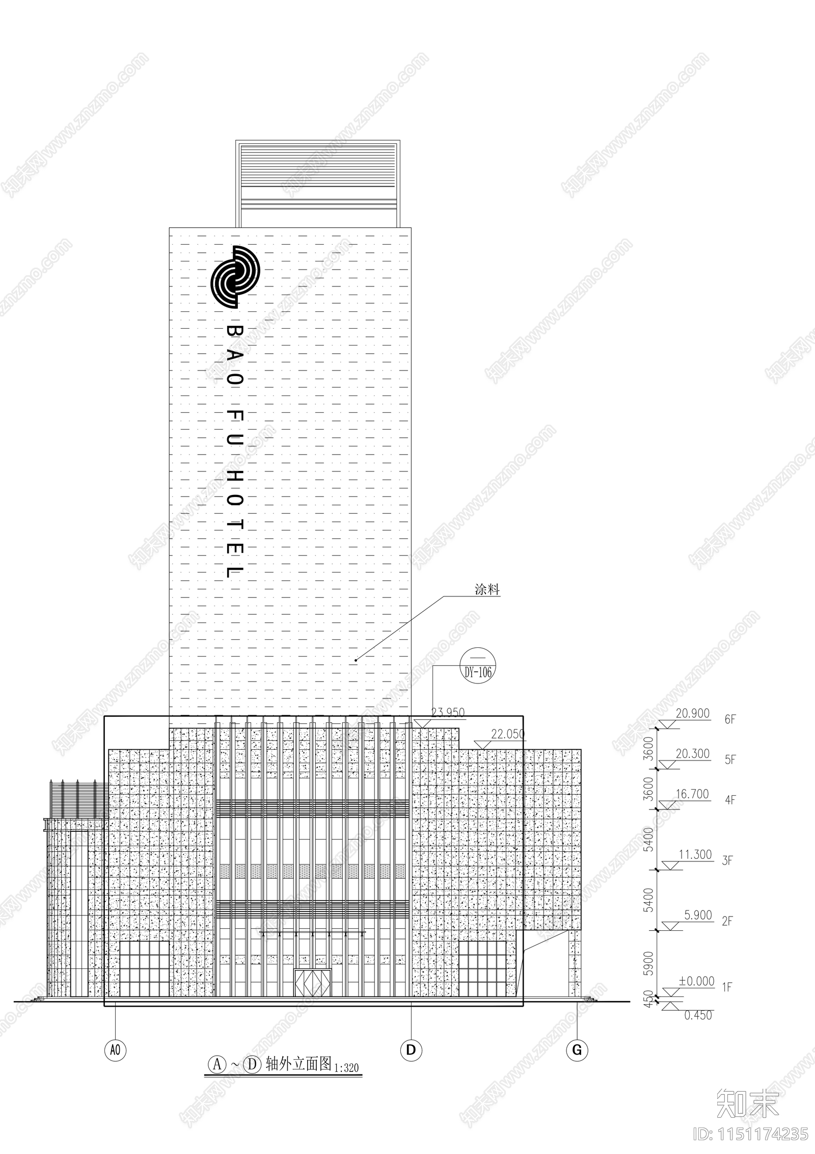 深圳某星级酒店完整幕墙cad施工图下载【ID:1151174235】