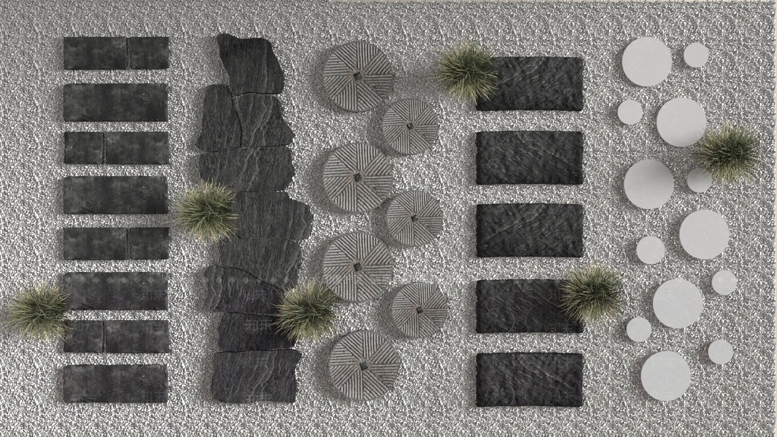 现代景观石头小路3D模型下载【ID:1151174502】