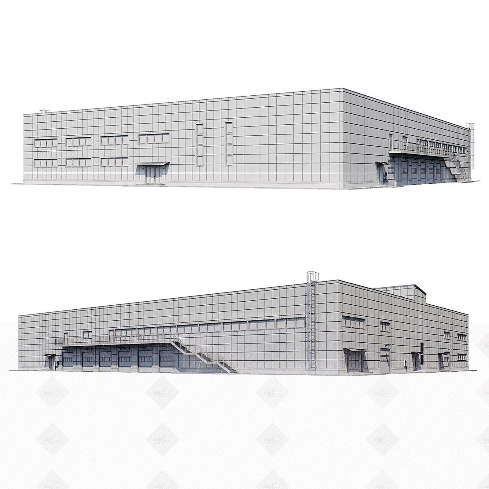 现代厂房3D模型下载【ID:1151174645】