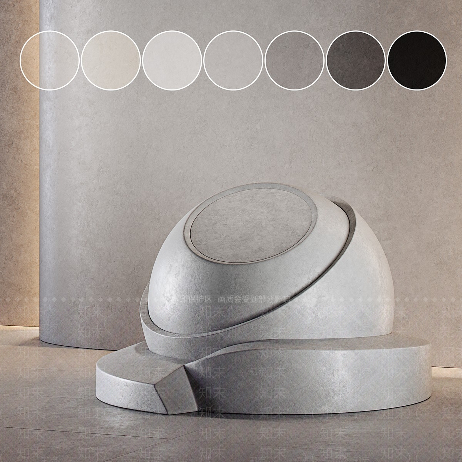 现代装饰石膏3D模型下载【ID:1151178133】