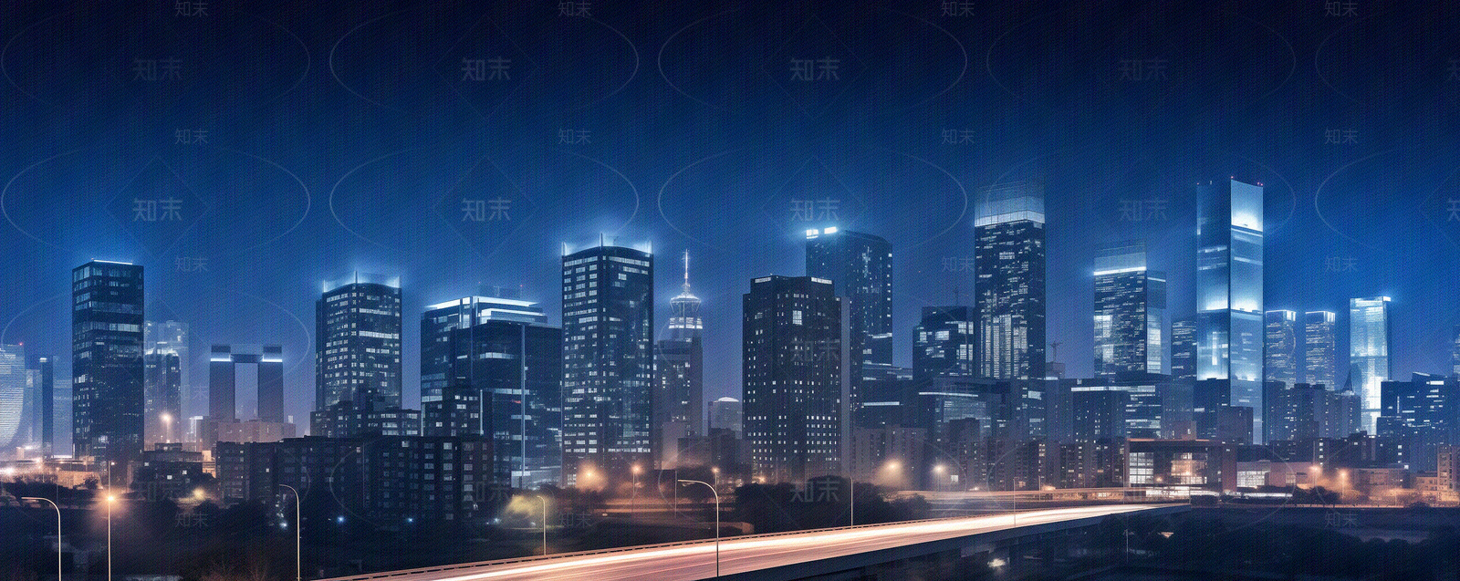 户外城市建筑夜景远景贴图下载【ID:1151179510】