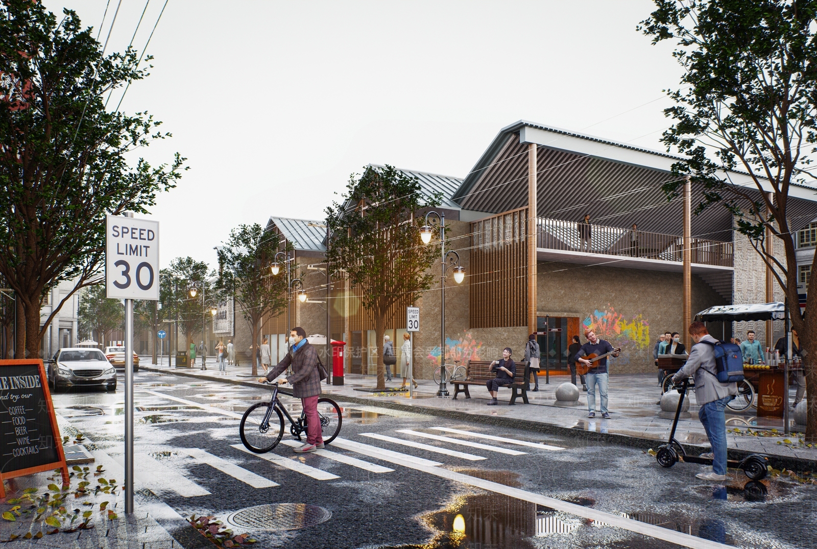 现代风格展览馆建筑SU模型下载【ID:1151201273】