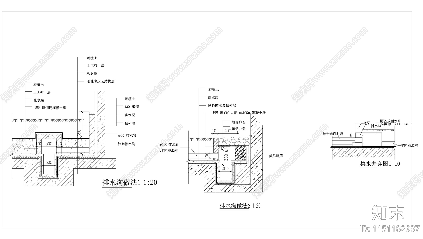 排水沟不锈钢水池及玻璃平桥cad施工图下载【ID:1151182937】