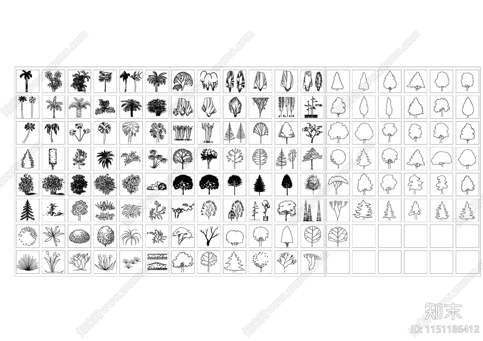 植物cad施工图下载【ID:1151186412】