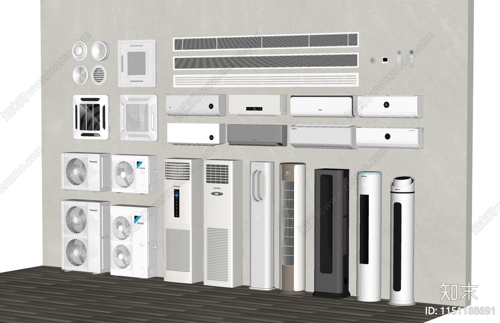 空调组合SU模型下载【ID:1151188691】