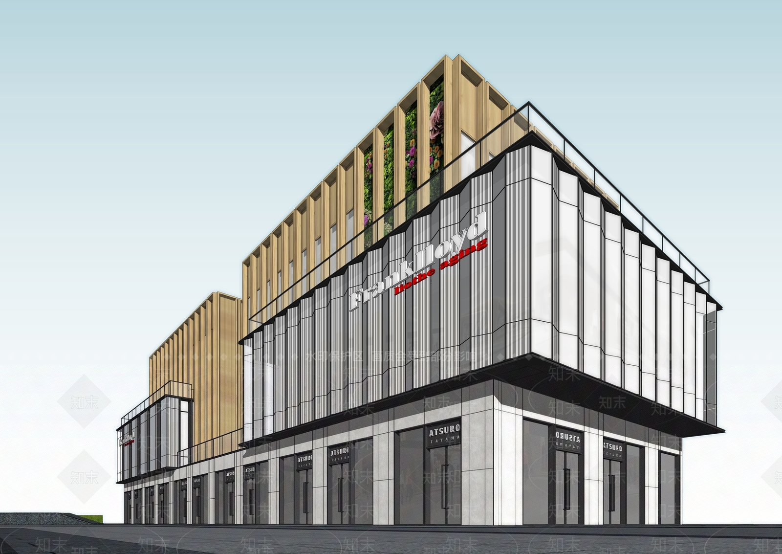 现代风格商业多层SU模型下载【ID:1151191414】