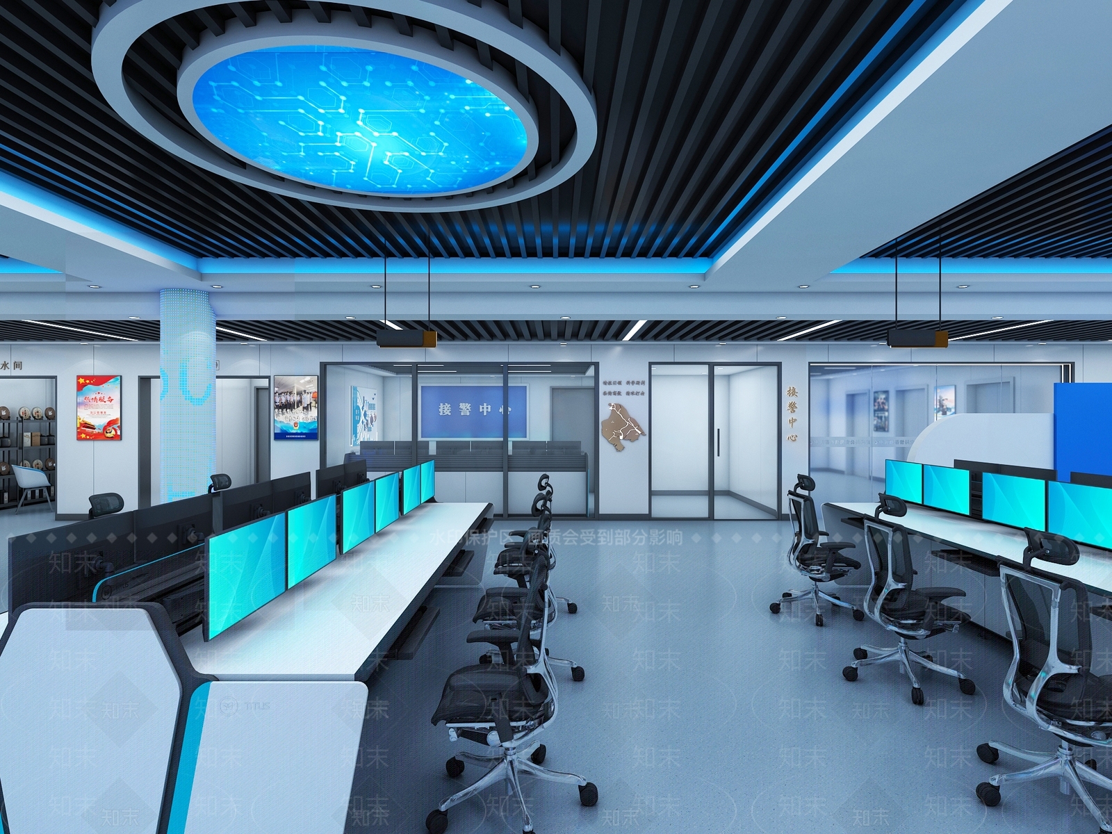 现代科技指挥中心3D模型下载【ID:1151200075】