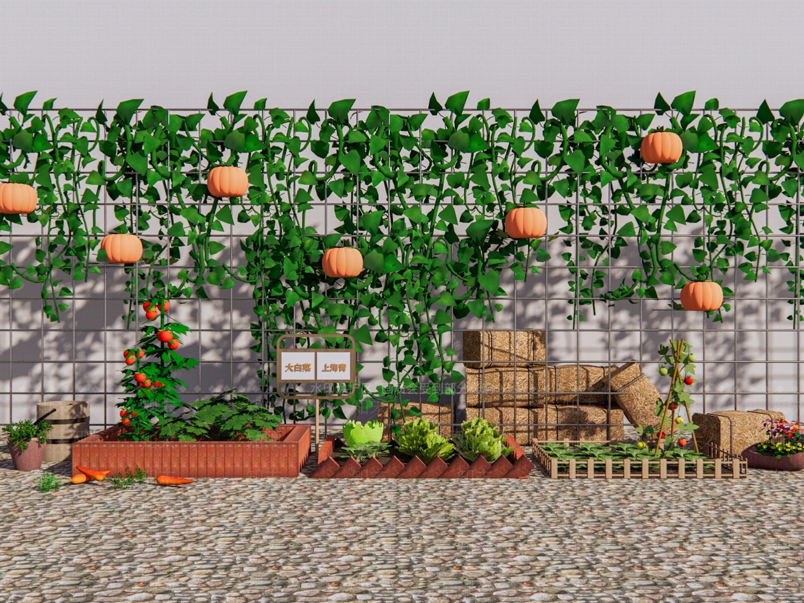 现代菜园SU模型下载【ID:1151199667】