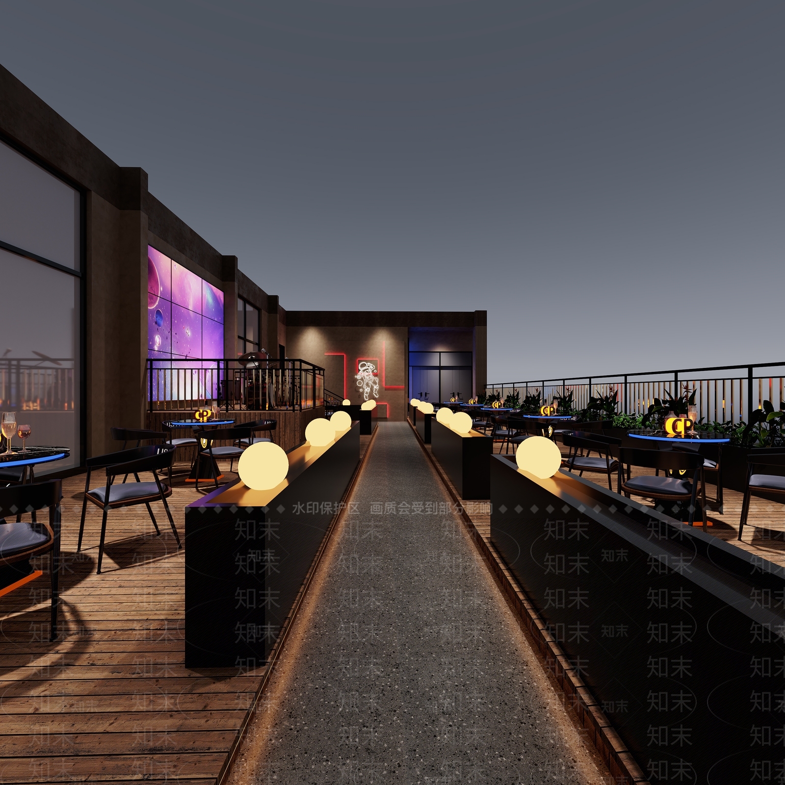 现代露台酒吧3D模型下载【ID:1151208640】