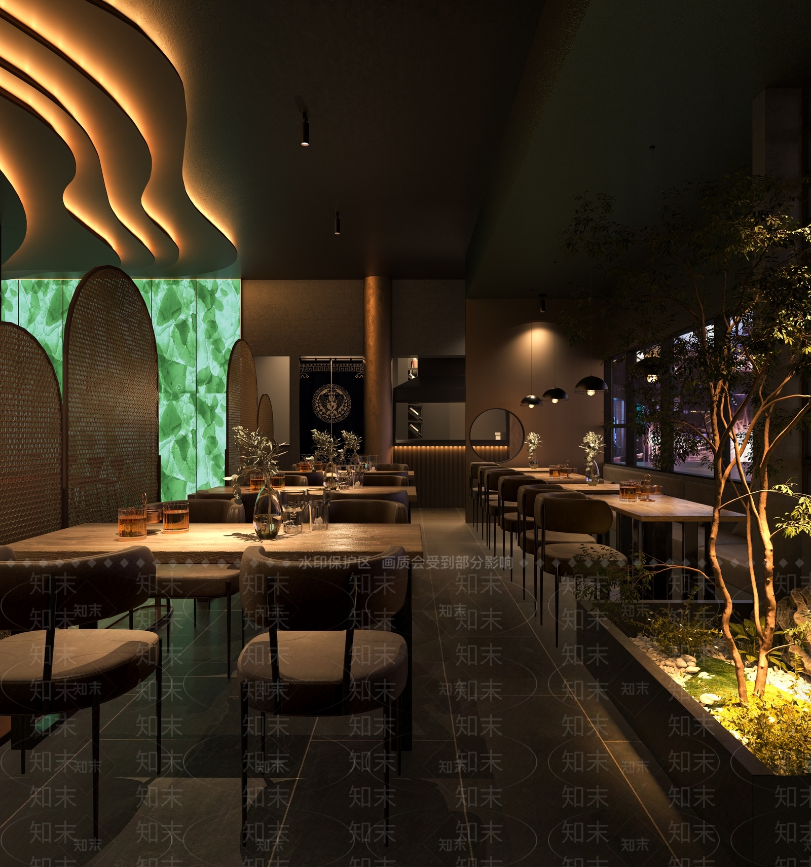现代咖啡厅3D模型下载【ID:1214255457】