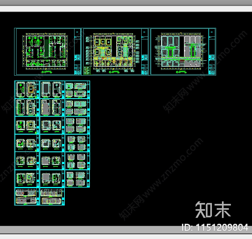 白云台茶楼室内cad施工图下载【ID:1151209804】