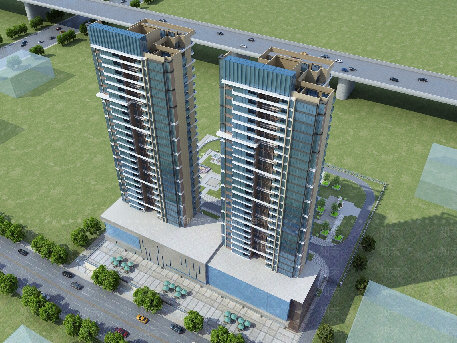 现代商场建筑3D模型下载【ID:1151210740】