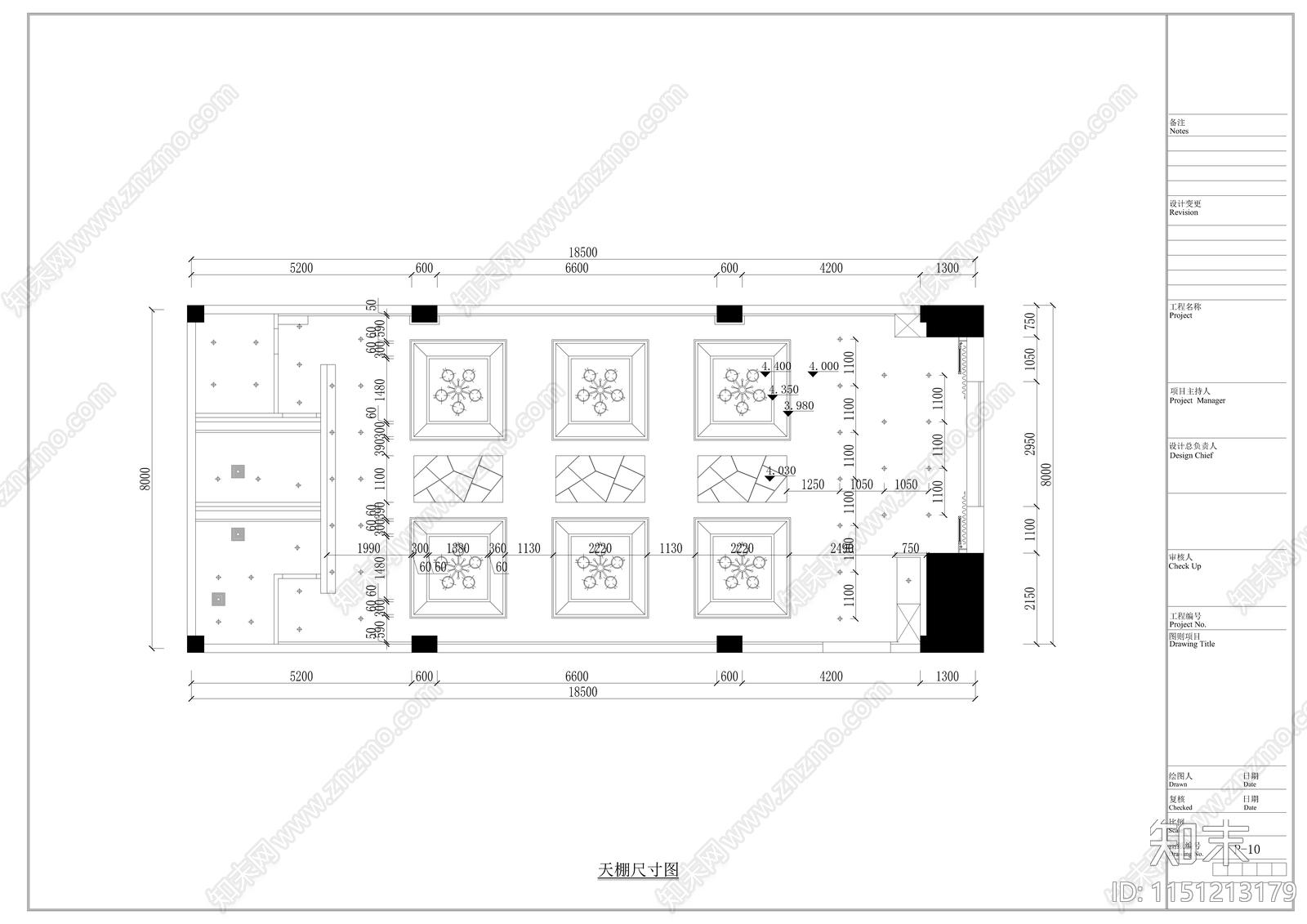 多功能厅室内cad施工图下载【ID:1151213179】