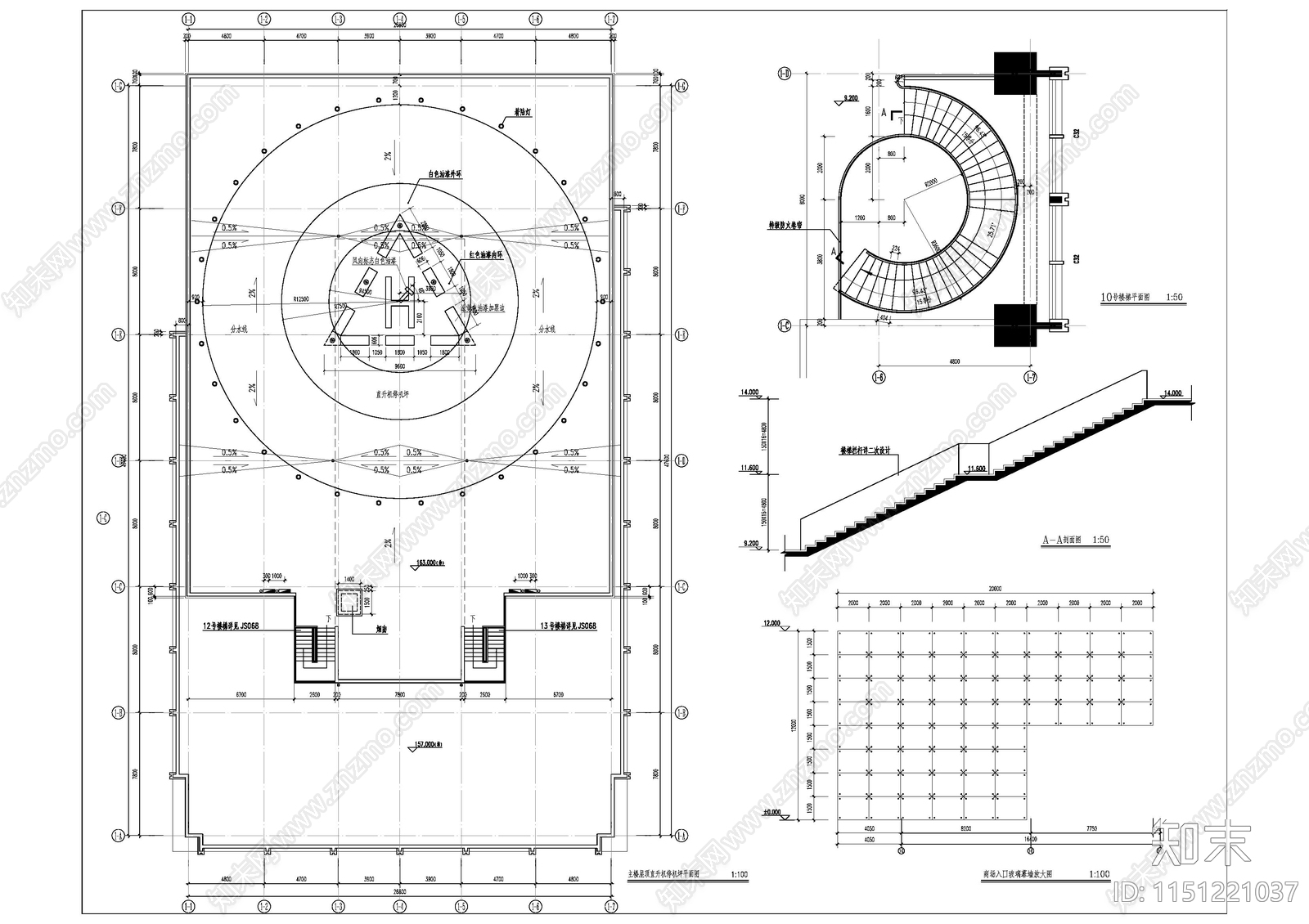 超高层办公酒店商务中心大楼建筑cad施工图下载【ID:1151221037】