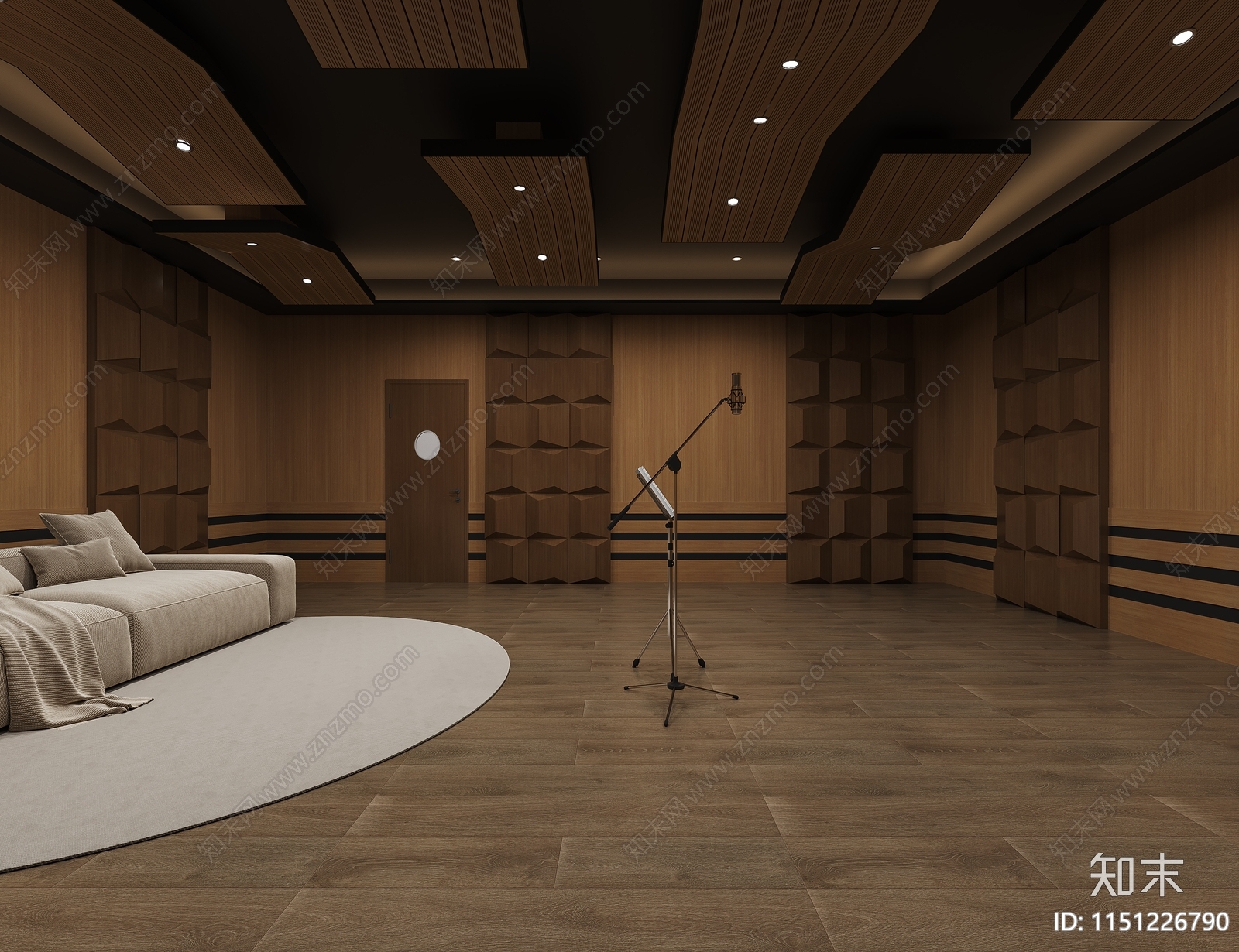 现代录音室3D模型下载【ID:1151226790】